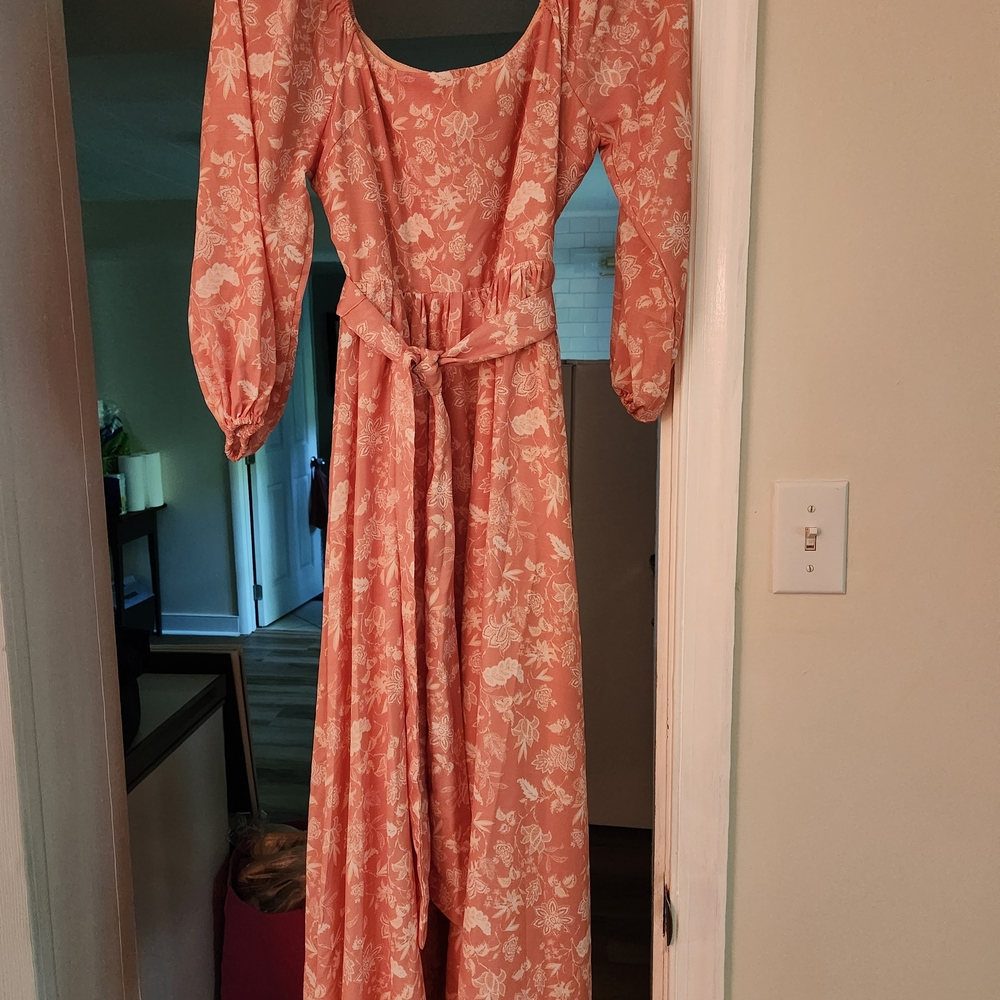 Floral Pink Long Sleeve Dress